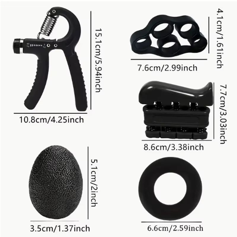 Adjustable Finger and Forearm Strengthening Kit - Improve Grip Strength and Flexibility with Resistance Hand Grippers