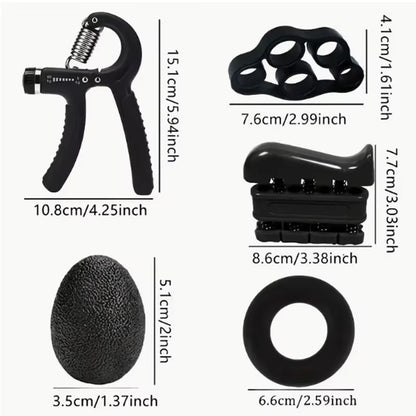 Adjustable Finger and Forearm Strengthening Kit - Improve Grip Strength and Flexibility with Resistance Hand Grippers